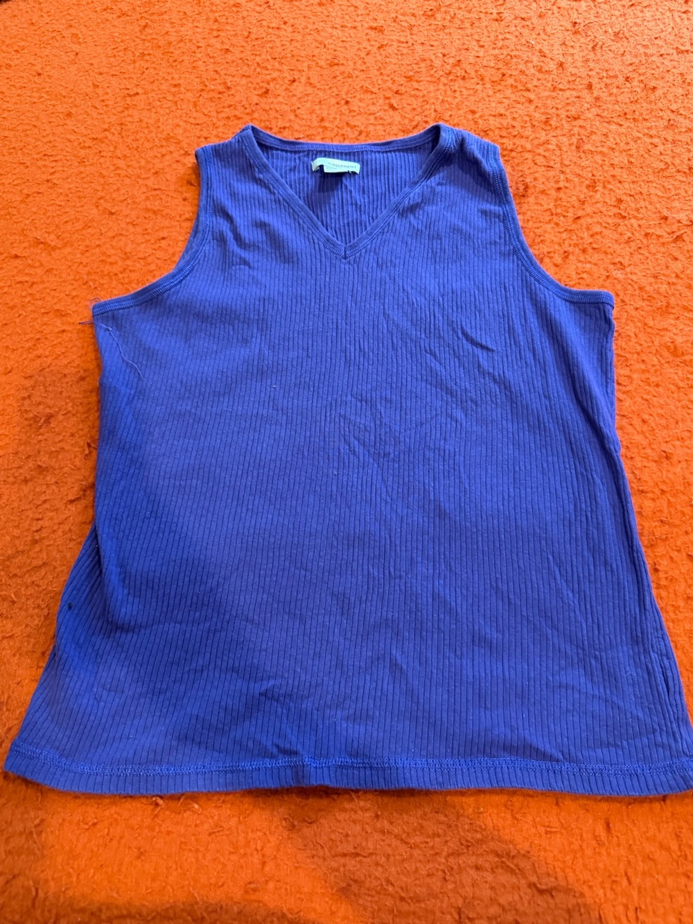 Vintage Basics Purple Ribbed Tank Top